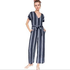 Rails striped jumpsuit womens size small Navy blue